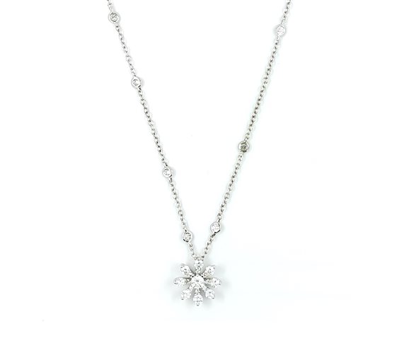 Collana Sangiorgi Preziosi Donna in Oro bianco Diamante 0.91 Ct 187208-42 - 187208-42